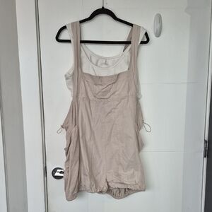 Anthropologie Beige Sleeveless Romper Top